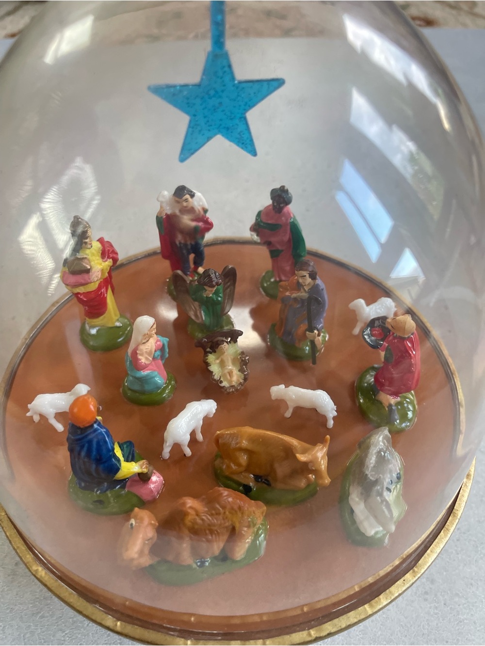Vintage Ohio Art Revolving Musical Dome Rotating Nativity Scene Christmas Decor - Picture 2 of 8